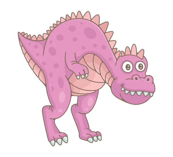 Dinosaurus Geïsoleerd Witte Achtergrond — Stockvector