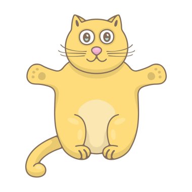 Kedi. beyaz arka plan üzerinde izole