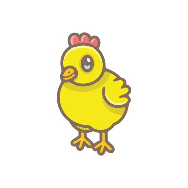 Piliç. beyaz arka plan üzerinde izole