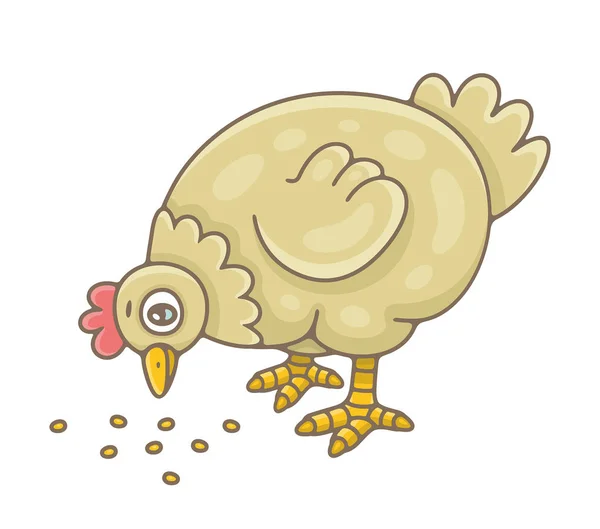 Gallina Aislado Sobre Fondo Blanco — Vector de stock