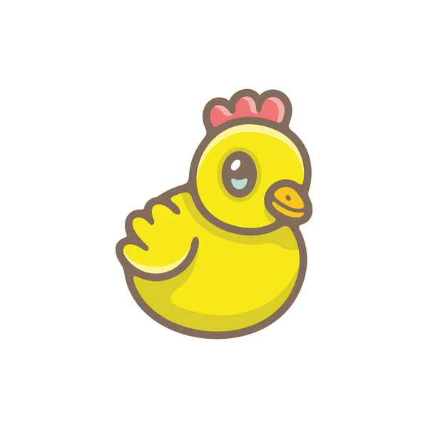 Chick Geïsoleerd Witte Achtergrond — Stockvector