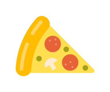 Pizza dilim simgesi. beyaz arka plan üzerinde izole