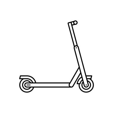 Elektrikli scooter. beyaz arkaplanda izole