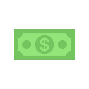 Dolar banknot ikonu. beyaz arkaplanda izole