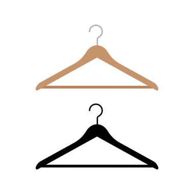 Askı simgesi. Düz stil. Gri arkaplanda izole