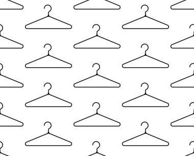 Hangers 'da kusursuz bir düzen var. Düz stil. Gri arkaplanda izole