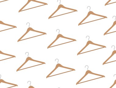 Hangers 'da kusursuz bir düzen var. Düz stil. Gri arkaplanda izole