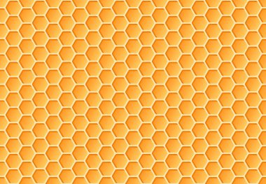 Kusursuz Bal Tarağı Deseni. Düz stil. beyaz arkaplanda izole