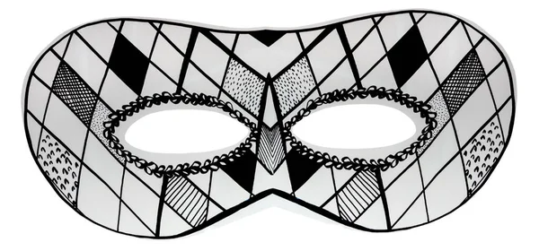 Streszczenie Geometryczne Zaprojektowane Maski Odcieniach Szarości — Zdjęcie stockowe
