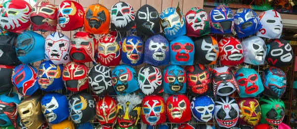 Exhibición Color Máscaras Lucha Libre Mexicanas —  Fotos de Stock