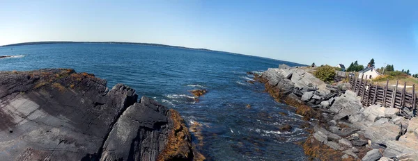 Blue Rocks sea panorama near Lunenburg, Nova Scotia. One time fishing village now a tourist destination.