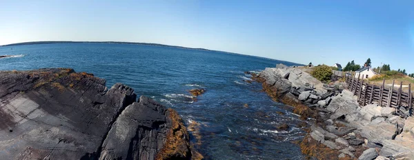 Blue Rocks Panorama Mar Perto Lunenburg Nova Escócia Uma Vez — Fotografia de Stock