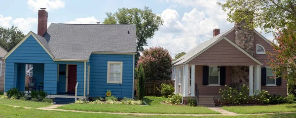 Bungalow Huizen Residentiële Wijk — Stockfoto