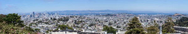 Panoramic Cityscape View San Francisco Seen Upper Market Street — Stock Photo, Image