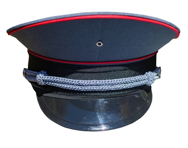 Κορυφαία Στολή Αστυνομίας Στρατιωτικός Αξιωματικός Καπέλο Μεμονωμένα — Φωτογραφία Αρχείου