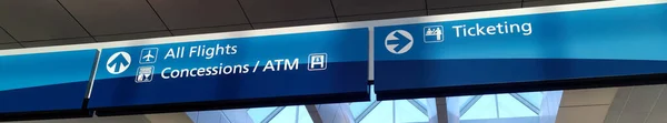 Air terminal flight information sign.