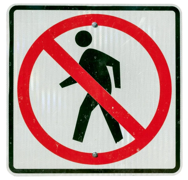 Isolated Pedestrian Access Sign — Stock Photo, Image