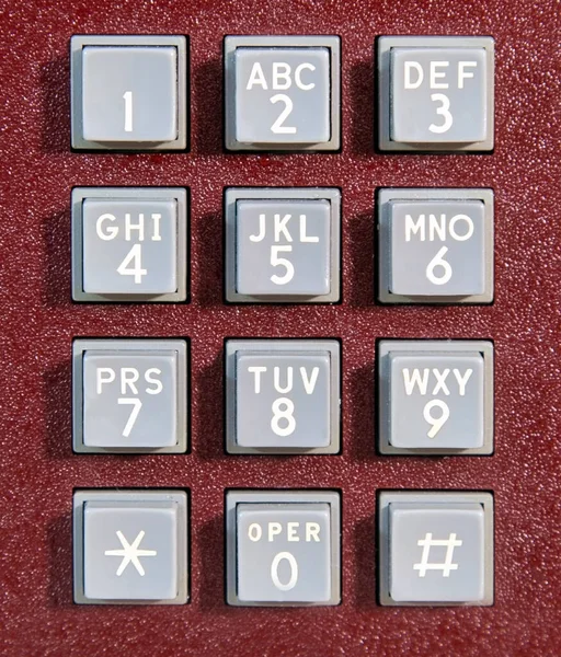 70年代80年代的电话键盘 — 图库照片