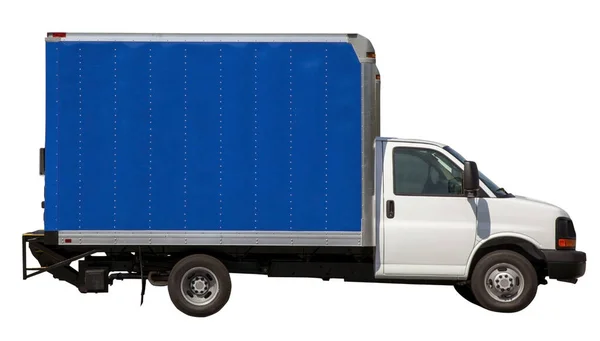 Isolated Blue Local Delivery Van — Stock Photo, Image