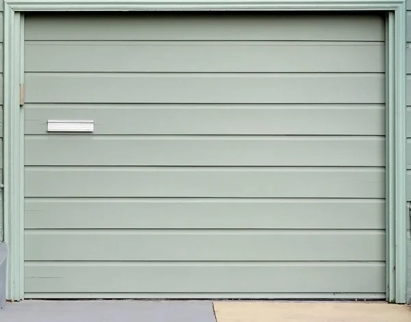 Закриті Двері Гаража Пофарбовані Зелений Колір Сан Франциско — стокове фото