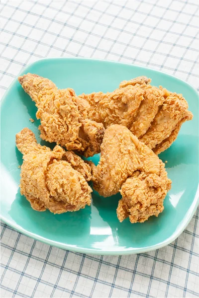 Sült Csirke Zöld Edényt Táblázat — Stock Fotó