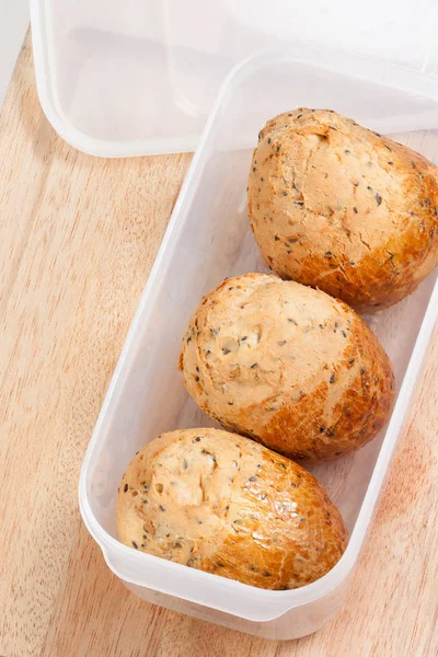 siyah susam ile ekmek buns.