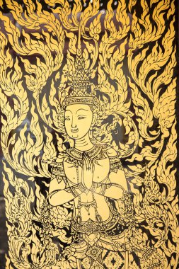 Tapınak kapı - stok görüntü üzerinde boyama