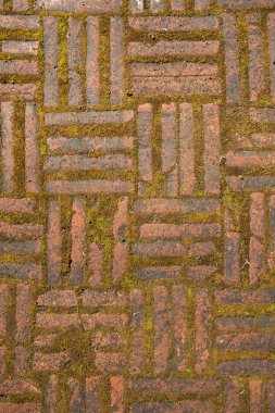 Eski kırmızı tuğla - stok görüntü