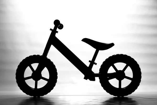 Sylwetka Równowagi Dzieci Rower — Zdjęcie stockowe
