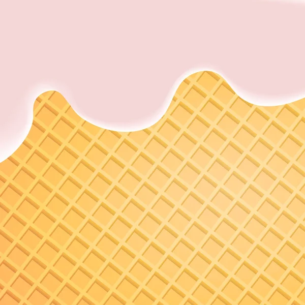 带硅片背景的粉红色冰淇淋 — 图库矢量图片