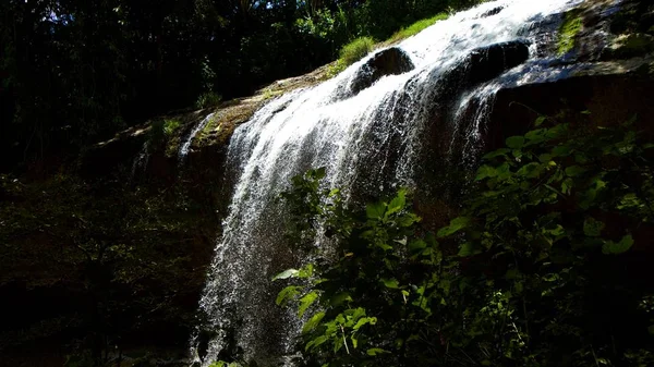 Cascade Cachée Dans Jungle Tropicale Lat Vietnam — Photo