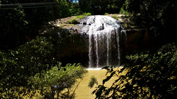 Cachoeira Escondida Selva Tropical Lat Vietnã — Fotografia de Stock