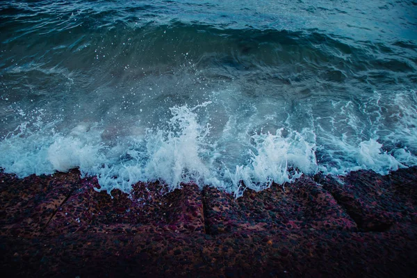 Onde Marine Sfondo Scuro Naturale — Foto Stock