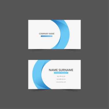 Yazdırma için boş kartvizit şablonu.