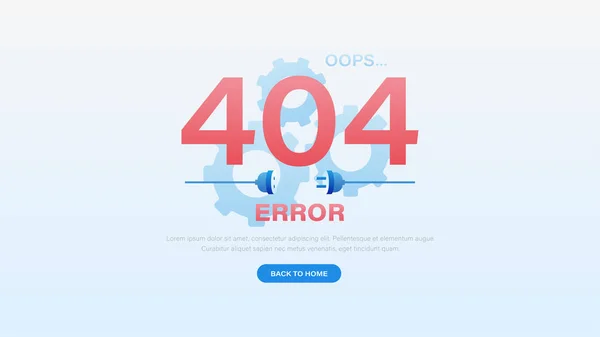 Pagina Non Trovata Errore 404 — Vettoriale Stock