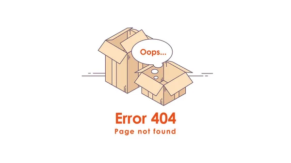 Page Introuvable Erreur 404 Boîte Carton — Photo gratuite