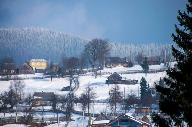 Kış, kar, peyzaj, Karpatlar, yeni yıl, yılbaşı, dağlar