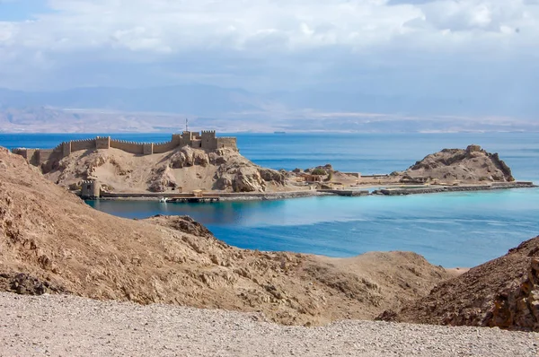 Salah Din Castle Farun Island Aqaba Viken Röda Havet Taba — Stockfoto
