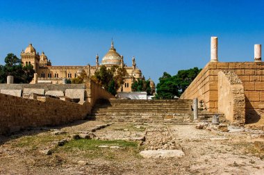 Acropolium olarak da bilinen Saint Louis Katedrali, Byrsa - Kartaca ve harabeleri antik kentin Carthage, Tunis, Tunus