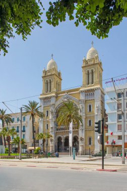 Katolik Katedrali st Vincent de paul yer de I'Independance ville nouvelle, Tunus, Tunis adlı