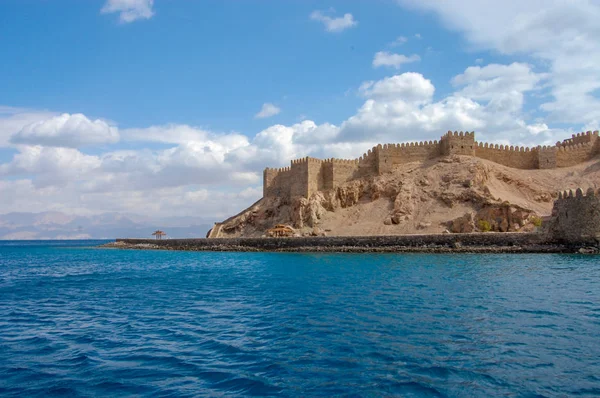 Blick Auf Die Burg Salah Din Auf Der Insel Farun — Stockfoto