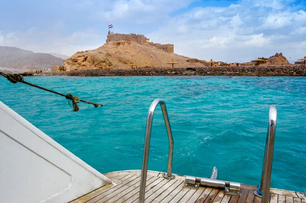 Salah Din Castle Farun Island Aqaba Viken Röda Havet Taba — Stockfoto