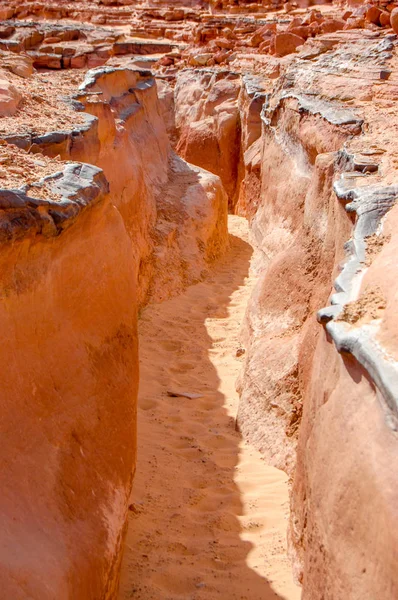 Canyon Mondo Del Rosso Terra Perduta Egitto Taba — Foto Stock