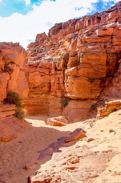 Kanion Świat Red Utraconej Ziemi Egipt Taba — Zdjęcie stockowe