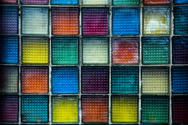 Fundo Grunge Blocos Vidro Multicoloridos — Fotografia de Stock