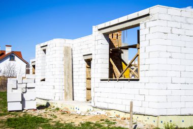 ev yapım aşamasında autoclaved gaz Beton taş yapısı ile