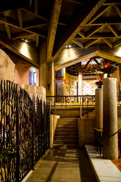 Nazaret Israel Junio 2020 Interior Casa María Basílica Anunciación Cueva — Foto de Stock