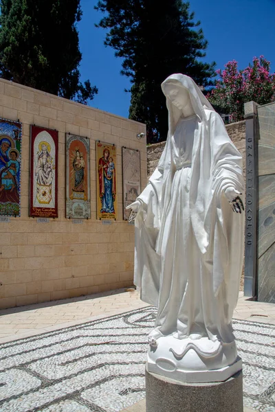 Nazareth Israel Haziran 2020 Bakire Meryem Heykeli Srail Nasıra Daki — Stok fotoğraf