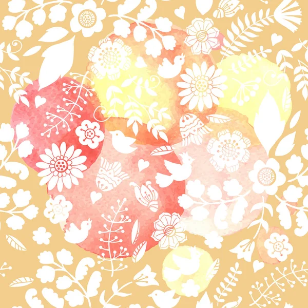 Patrón Floral Decorativo Vector Ilustración — Vector de stock