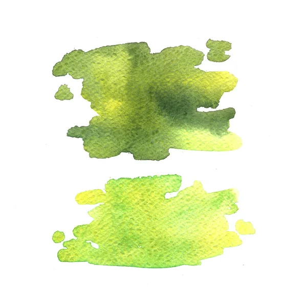 Aquarell Illustration Grüne Flecken — Stockfoto